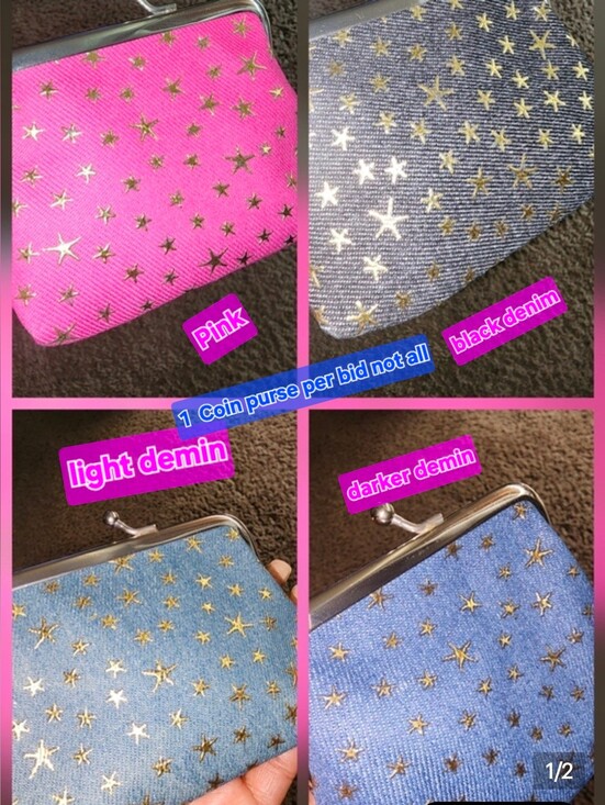 Holidaygall BOUTIQUE Handbags - PICK( 1) DEMIN COIN PURSE-> 4.75x3x5